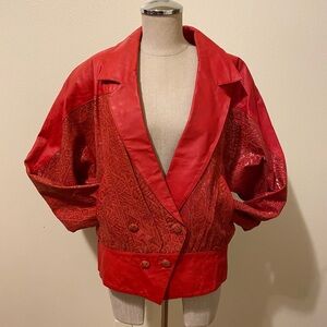 80’s Elegant Red Women's Jacket